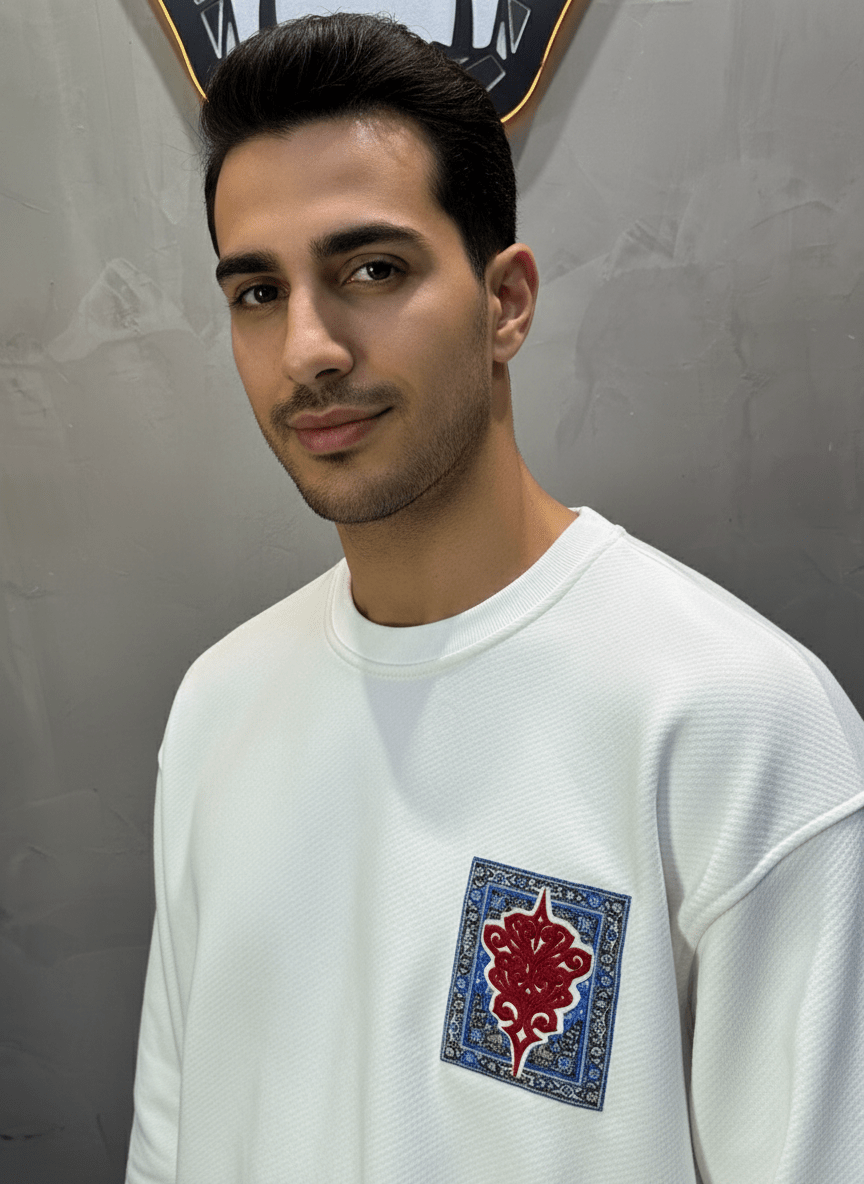 SWEAT BLANC ORNEMENTAL 7509 - ZG PREMIUM