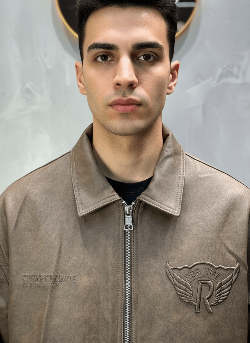 VESTE BOMBER KAKI RETRO 124 - ZG PREMIUM