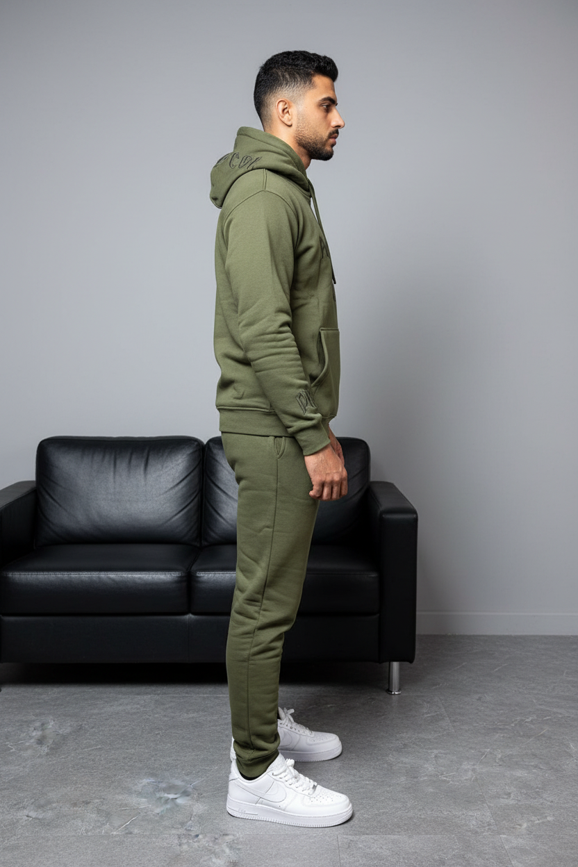 Ensemble jogging homme khaki 6079