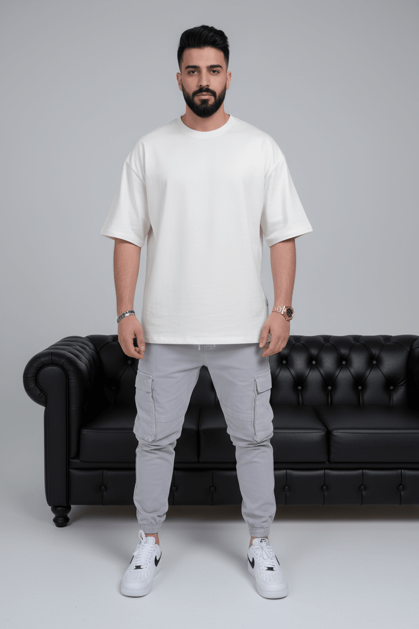 Pantalon Cargo Jogger Gris Clair 9000 - ZG PREMIUM
