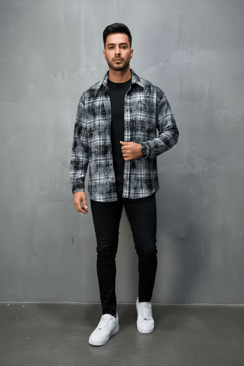 Chemise Carreaux Tie - Dye Homme 2619 - ZG PREMIUM