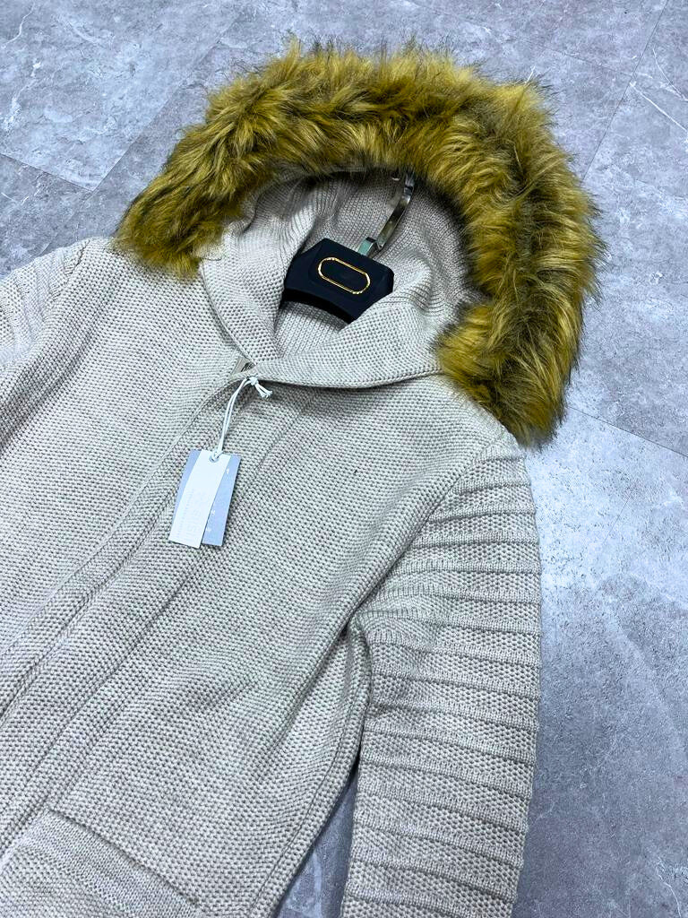 trico avec fourire beige T3854