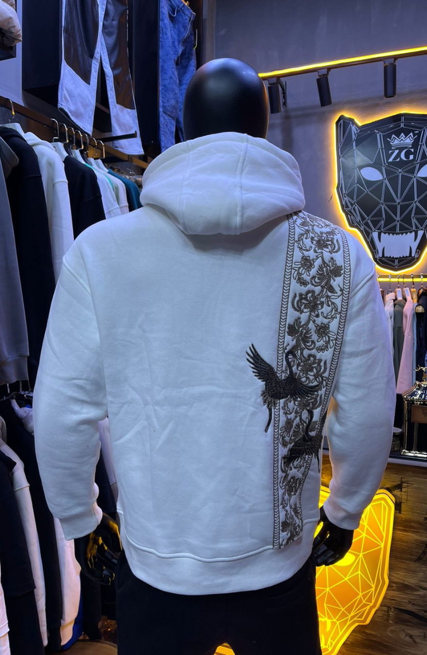 HOODIE MECANIC WHITE MCH39