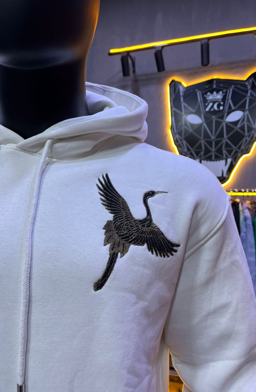 HOODIE MECANIC WHITE MCH39