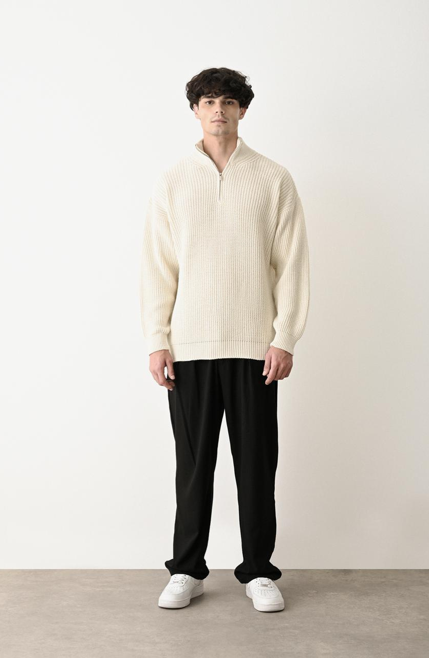 Pull beige Tricot Épais 1902