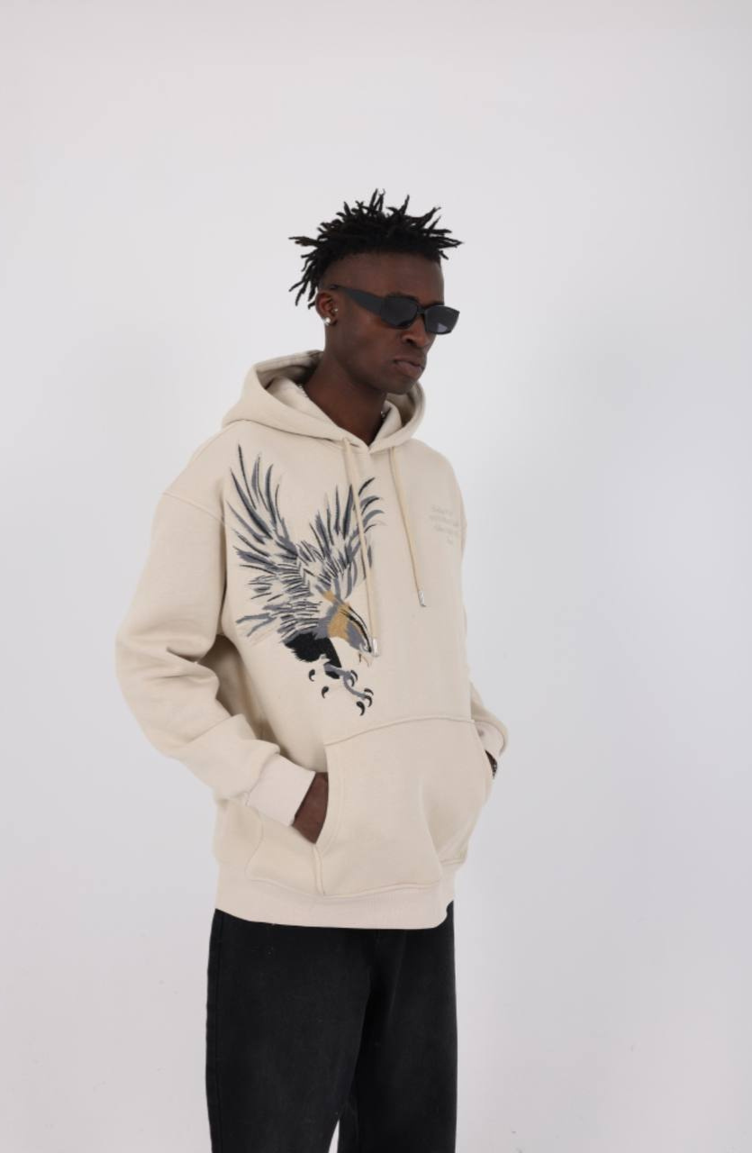 HOODIE MECANIC BEIGE MCH100