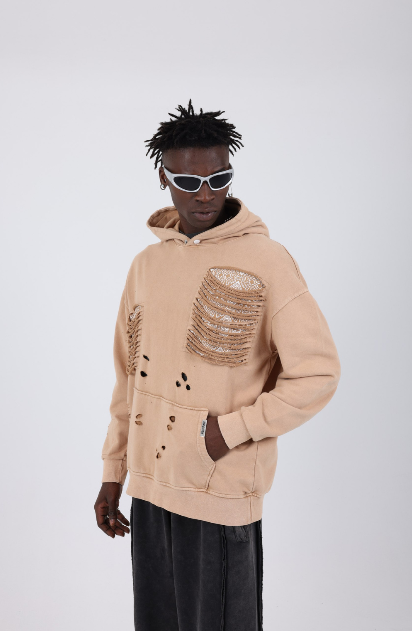 HOODIE MECANIC BEIGE MCH46