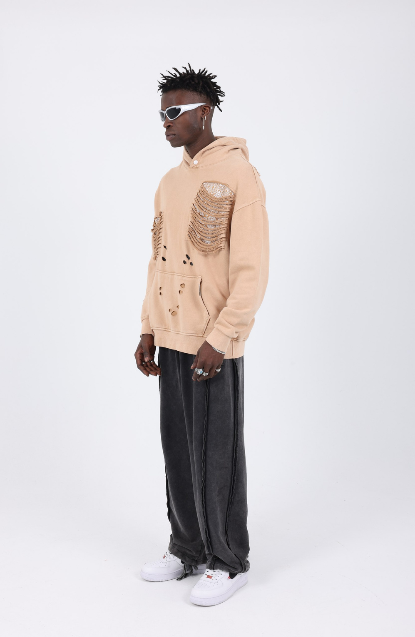 HOODIE MECANIC BEIGE MCH46
