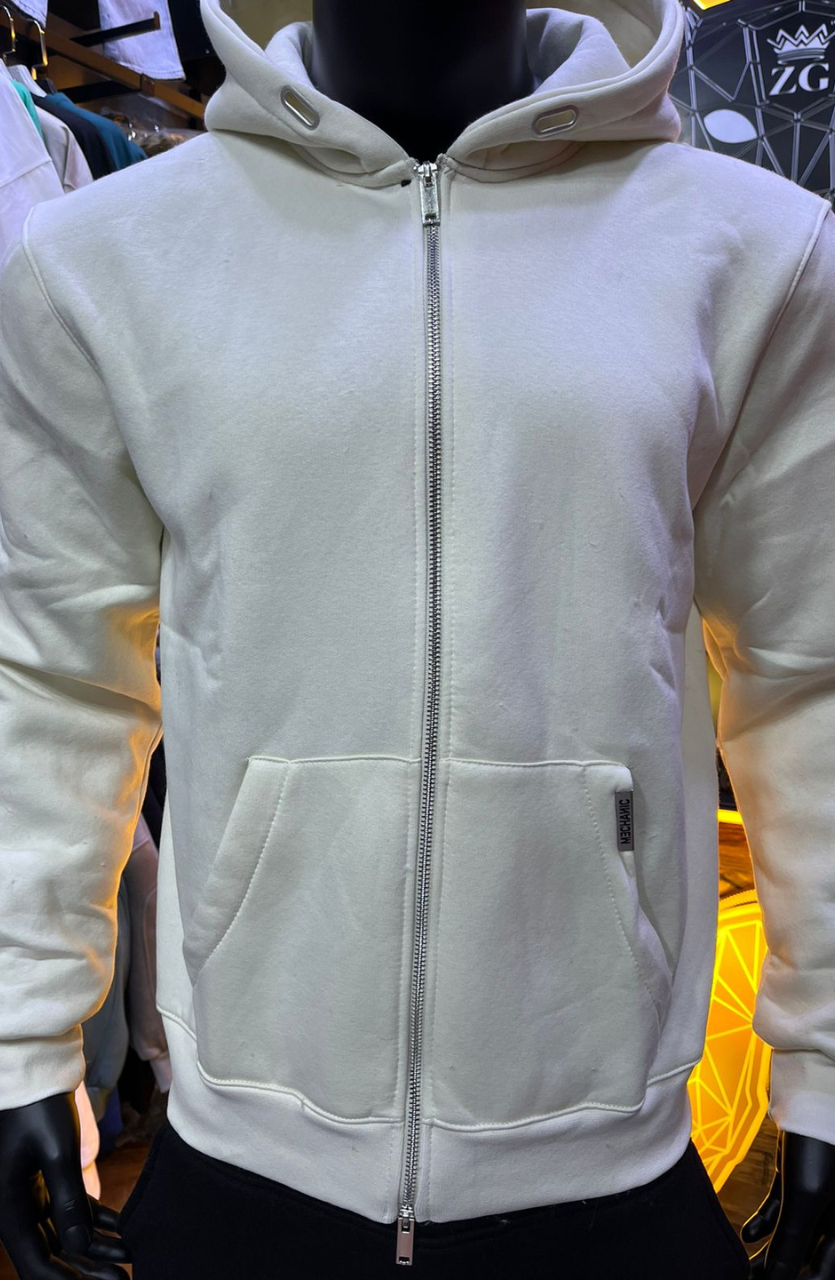 HOODIE MECANIC BEIGE SIMPLE