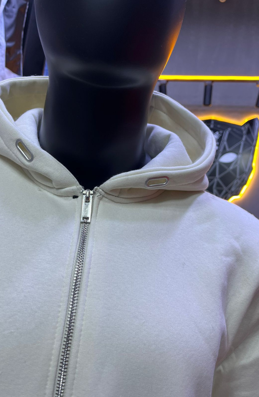HOODIE MECANIC BEIGE SIMPLE
