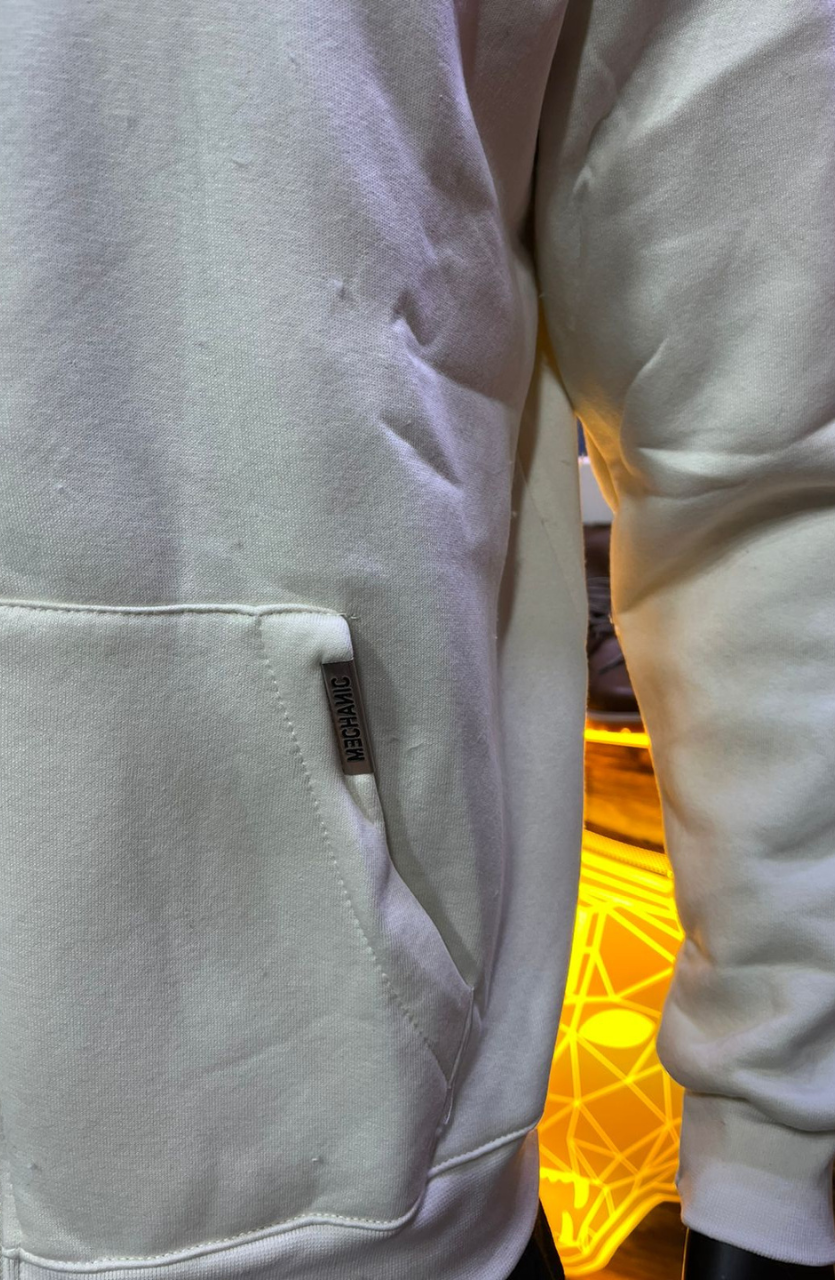 HOODIE MECANIC BEIGE SIMPLE
