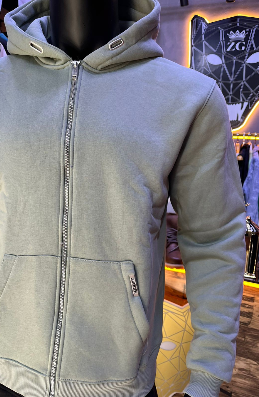 HOODIE MECANIC GREEN SIMPLE