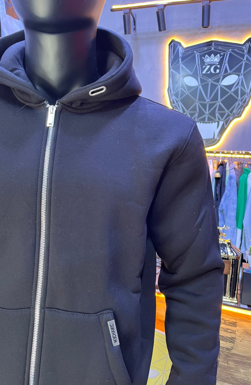 HOODIE MECANIC BLACK SIMPLE