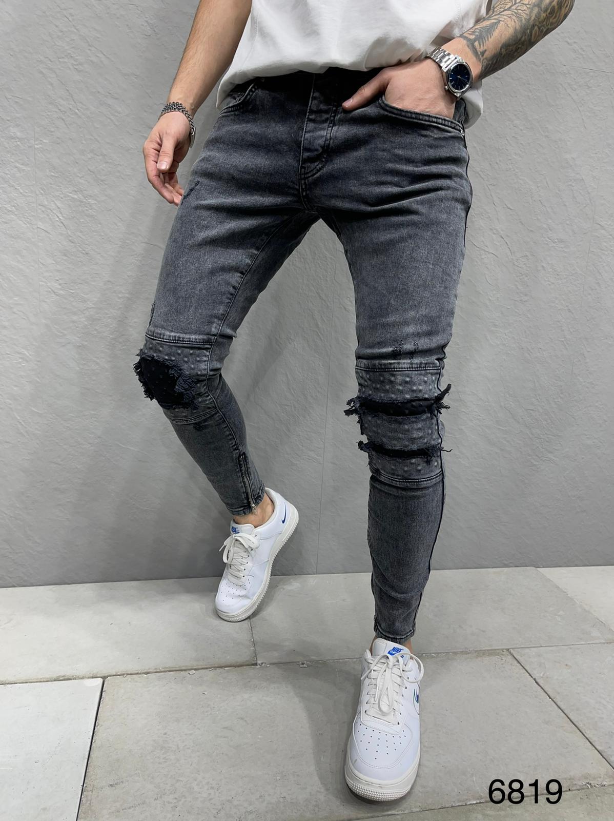 JEANS BLACK SLIM B6819