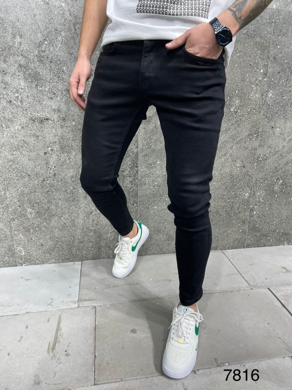 JEANS NOIRE SLIM B7816/K800