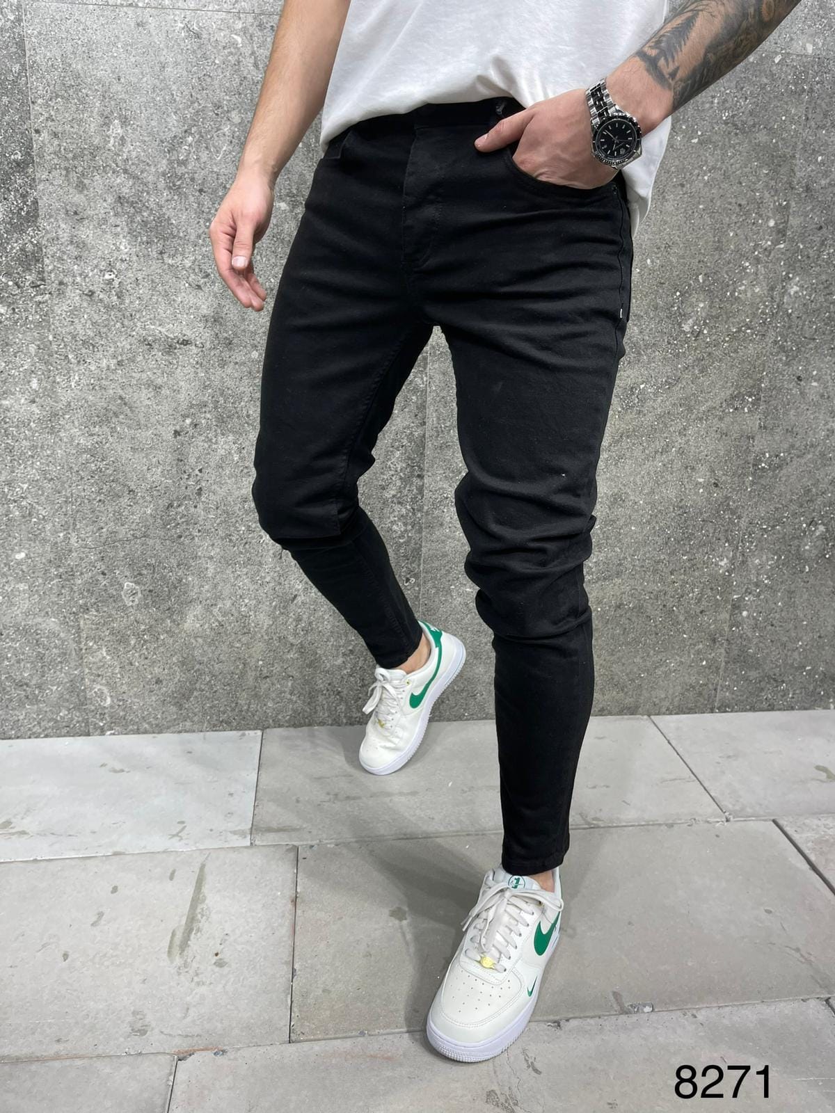 JEANS NOIR SLIM AT8271