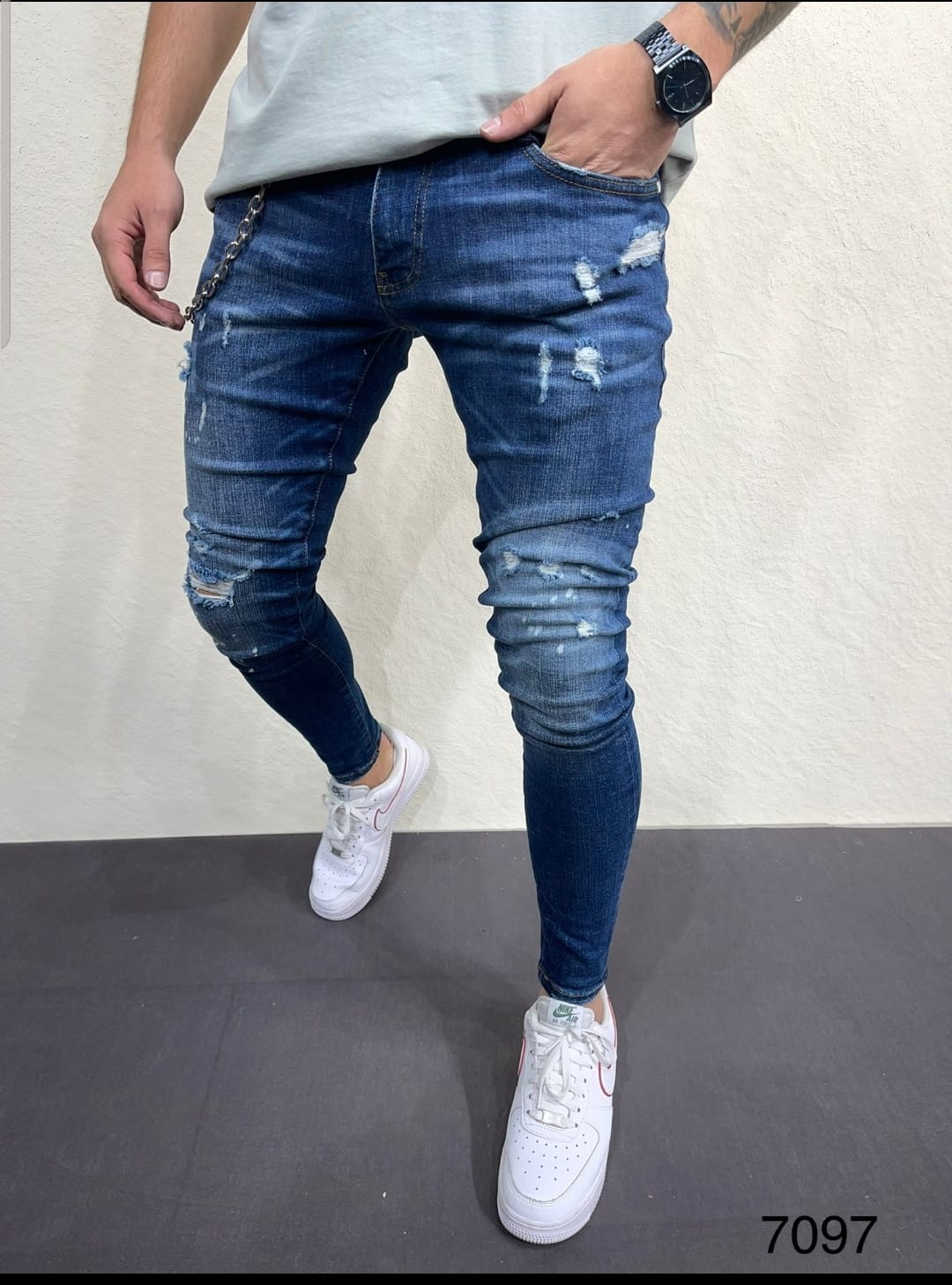 JEANS BLUE Déchiré B7097