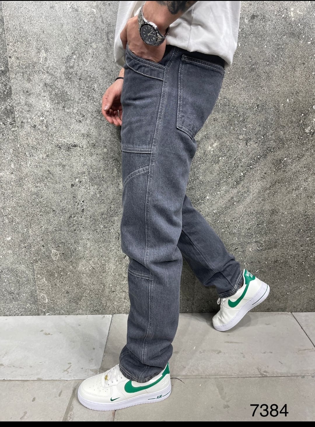 JEANS BAGGY GRIS B7384 - ZG PREMIUM