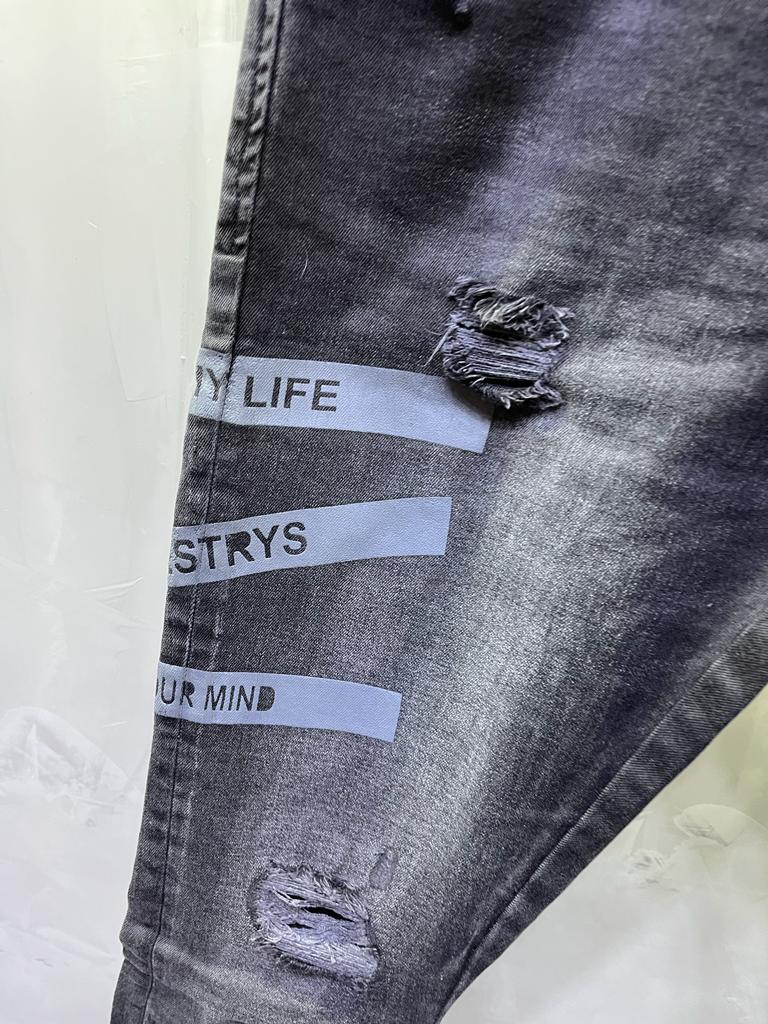 JEANS GRIS NOIR 3312