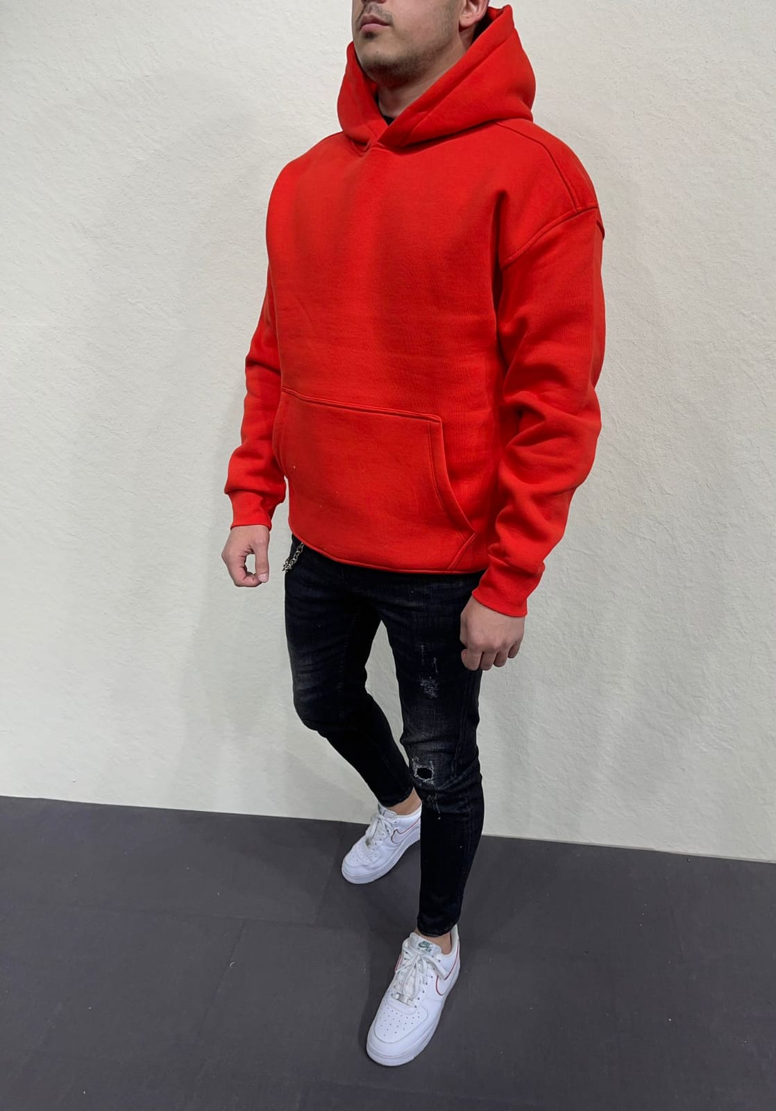 CAPUCH OVER SIZE RED 62081