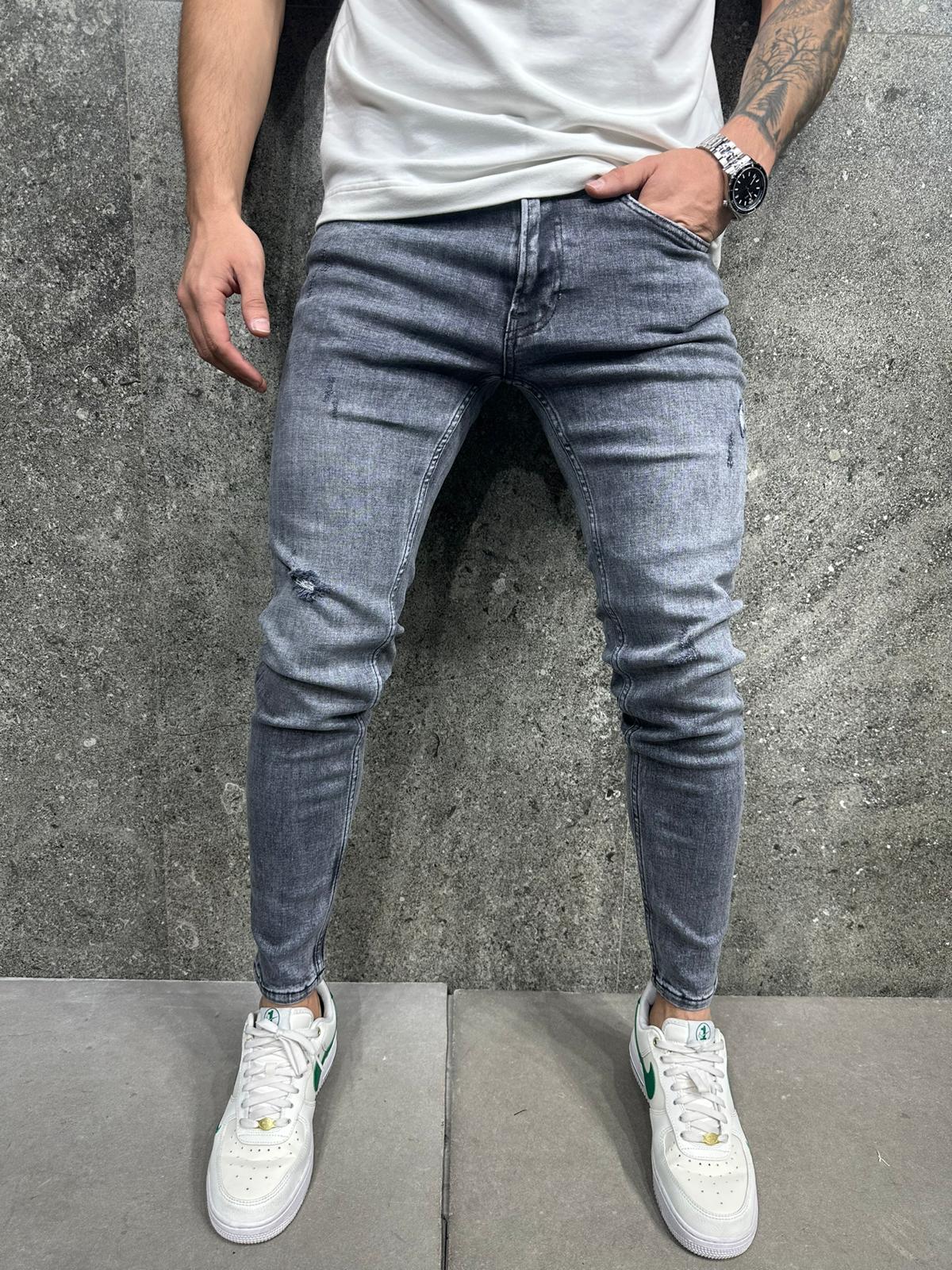 JEANS GREY SLIM B8471