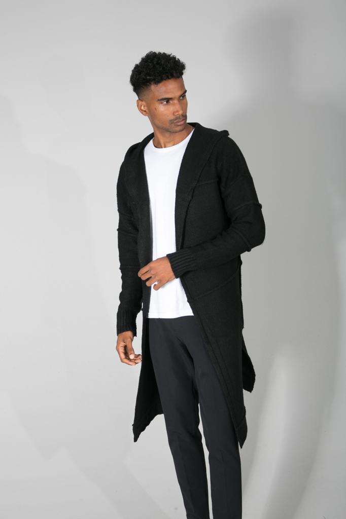 tricot homme noir T3828