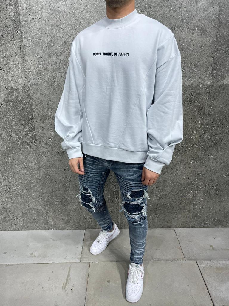 SWEAT OVER SIZE LIGHT BLUE 6227