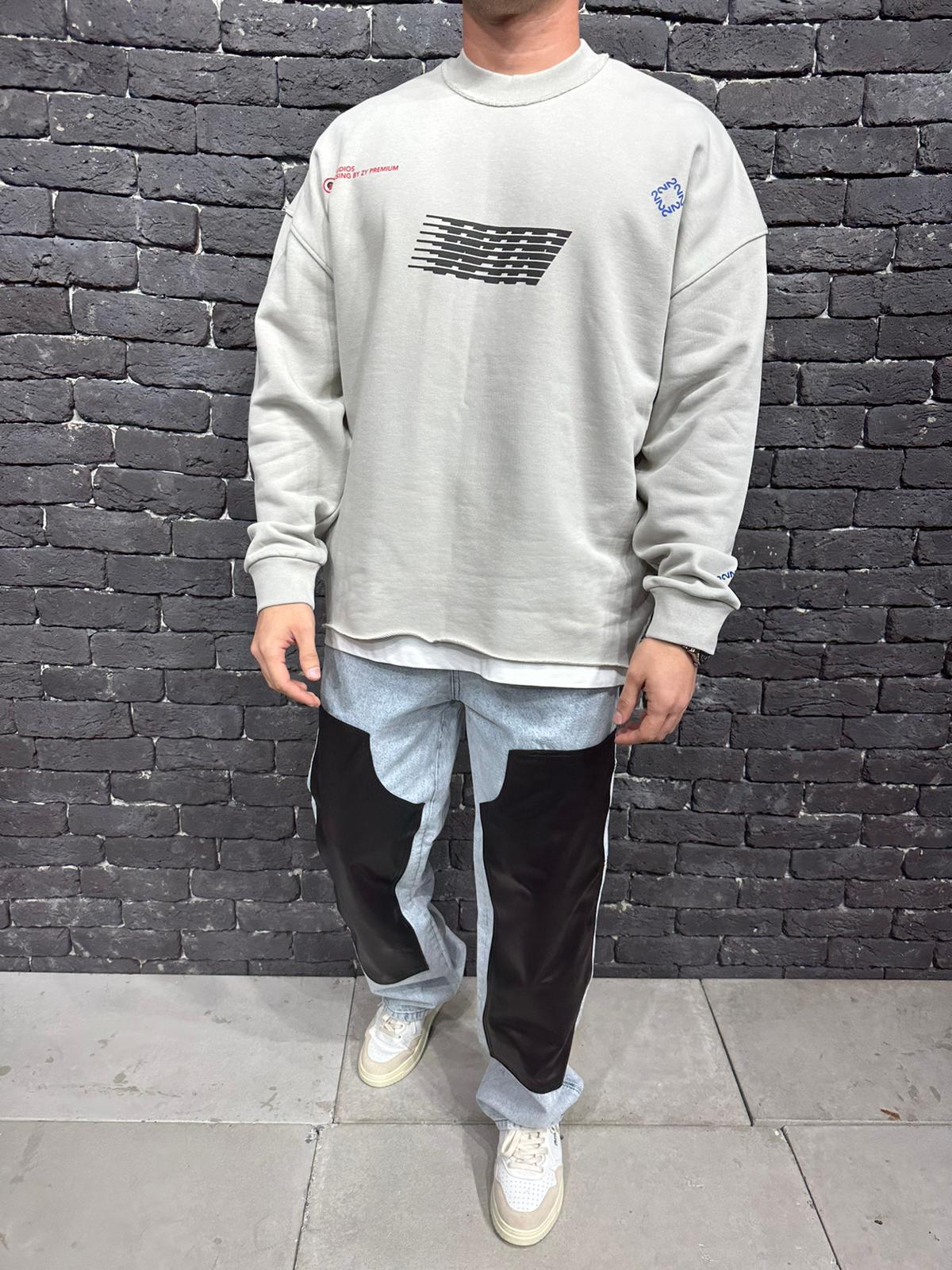 SWEAT OVER SIZE GREY 6341