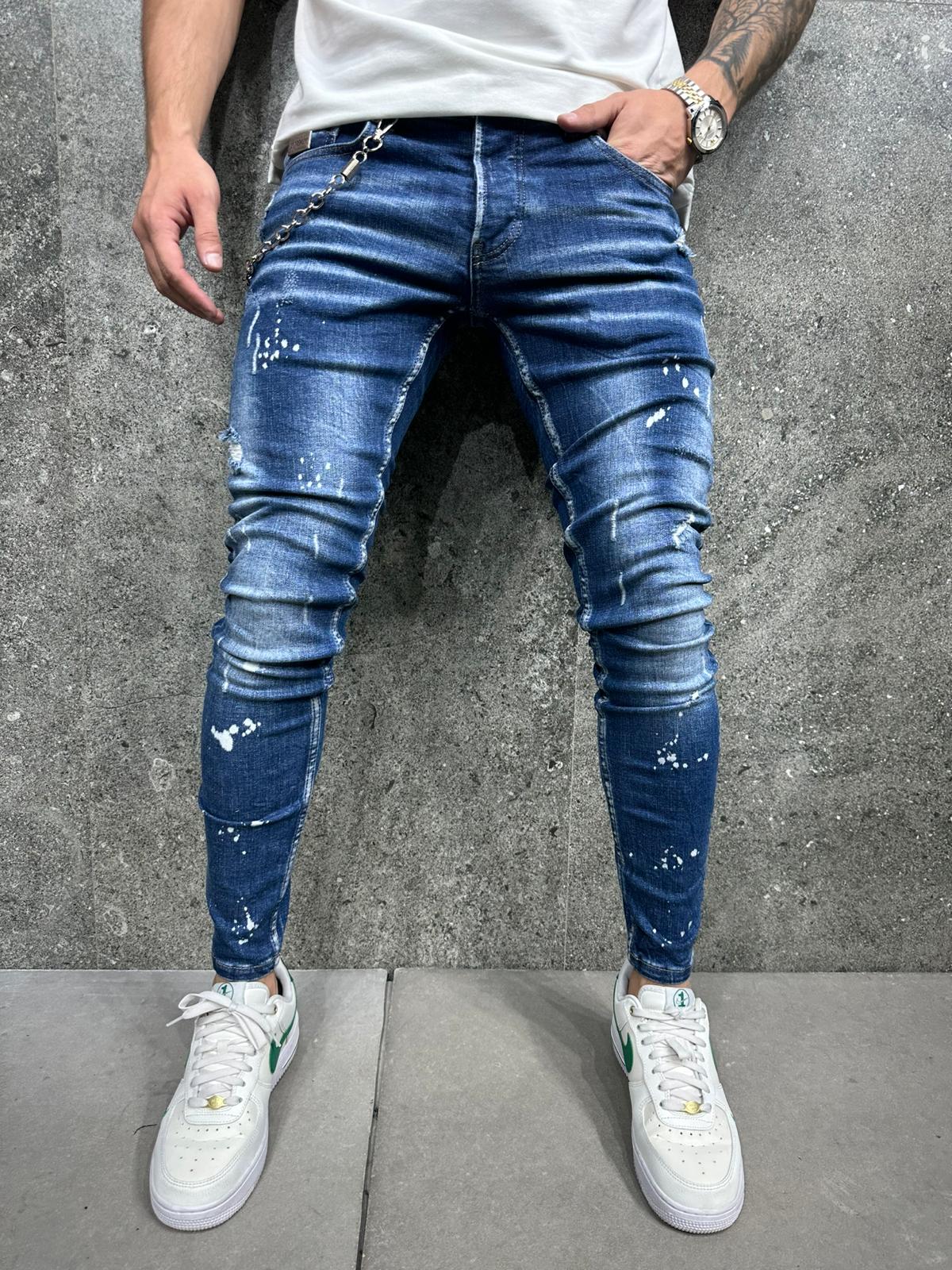 JEANS BLUE Délavé B8579
