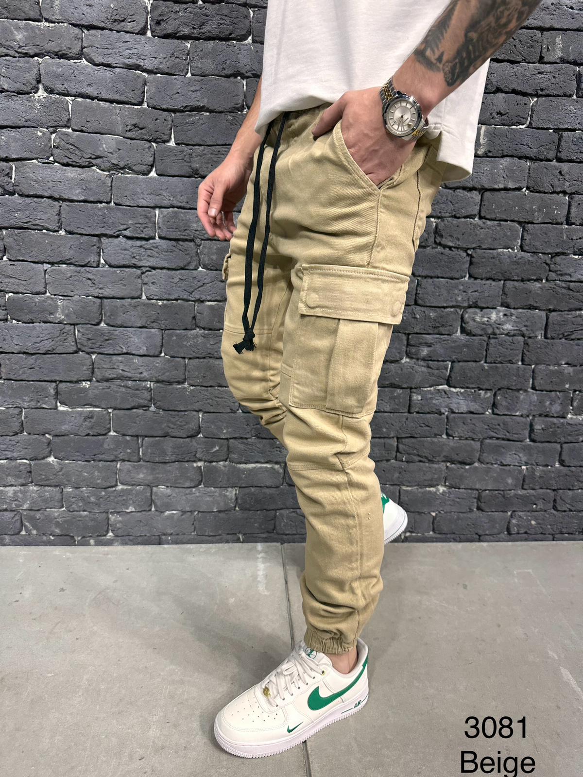 JEANS CARGO BEIGE ES 3081 - ZG PREMIUM