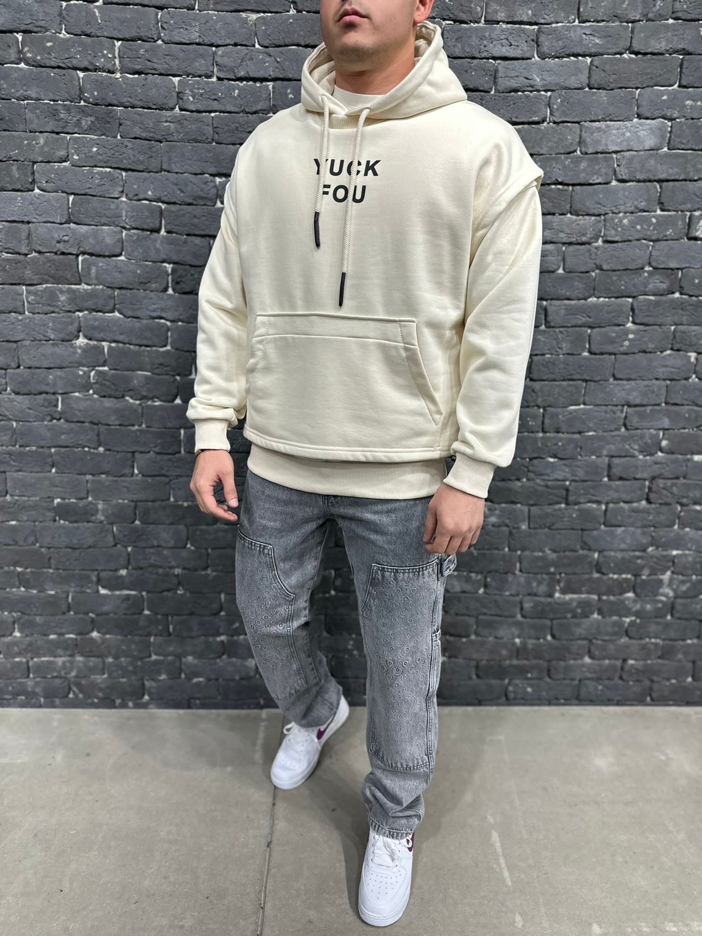 CAPUCH OVER 2 PIECE BEIGE 005