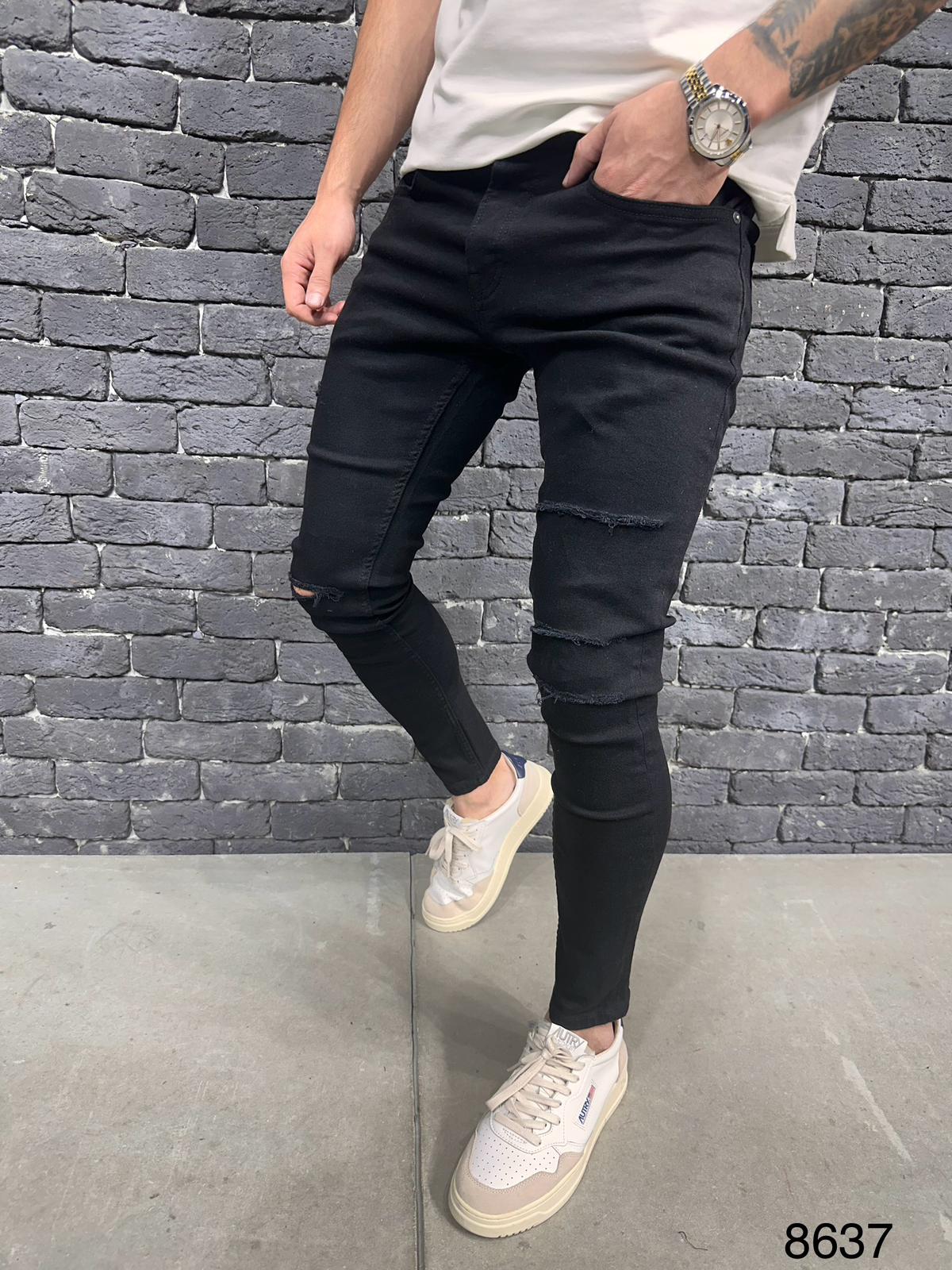 JEANS BLACK SLIM B8637 - ZG PREMIUM