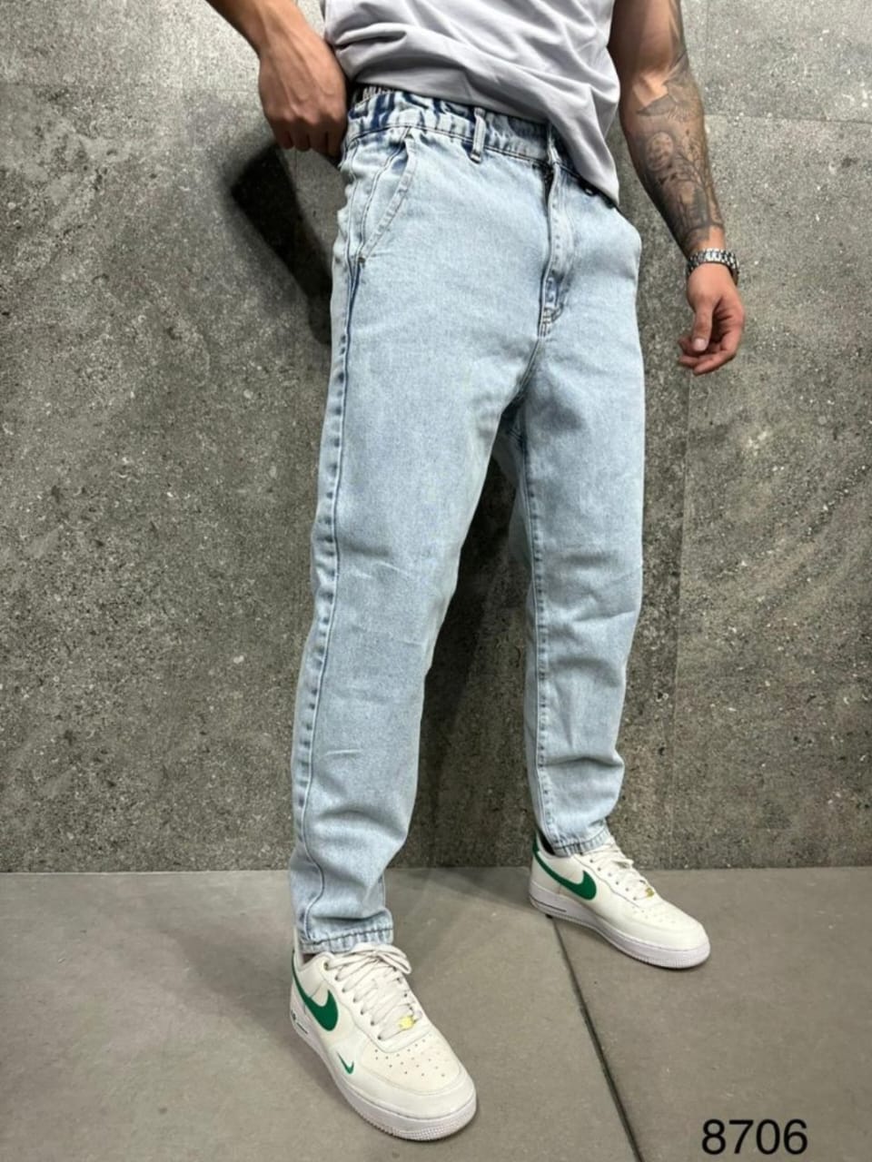 JEANS BOYFRIED BLUE B8707 - ZG PREMIUM