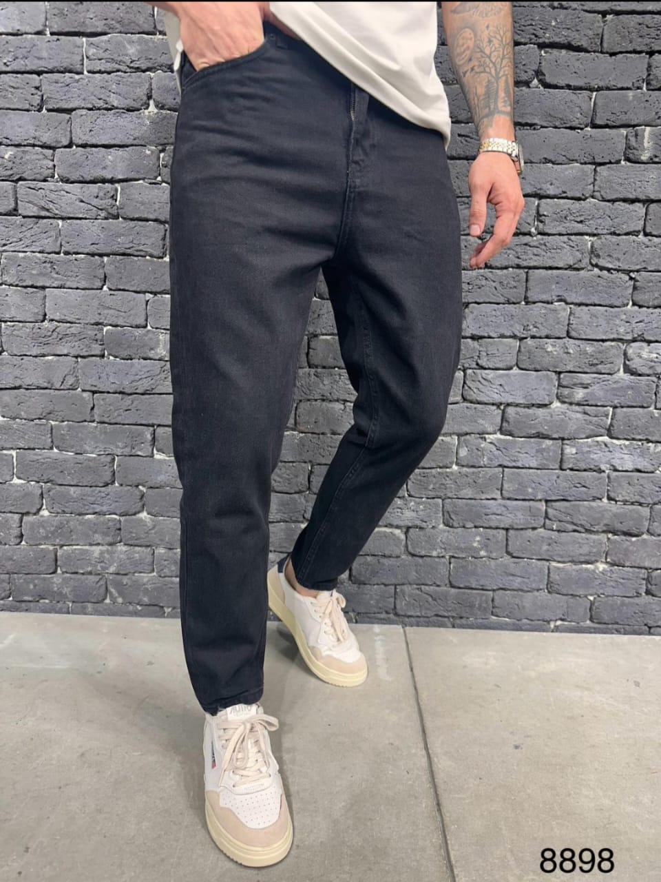JEANS BOYFRIEND BLACK B8898 - ZG PREMIUM