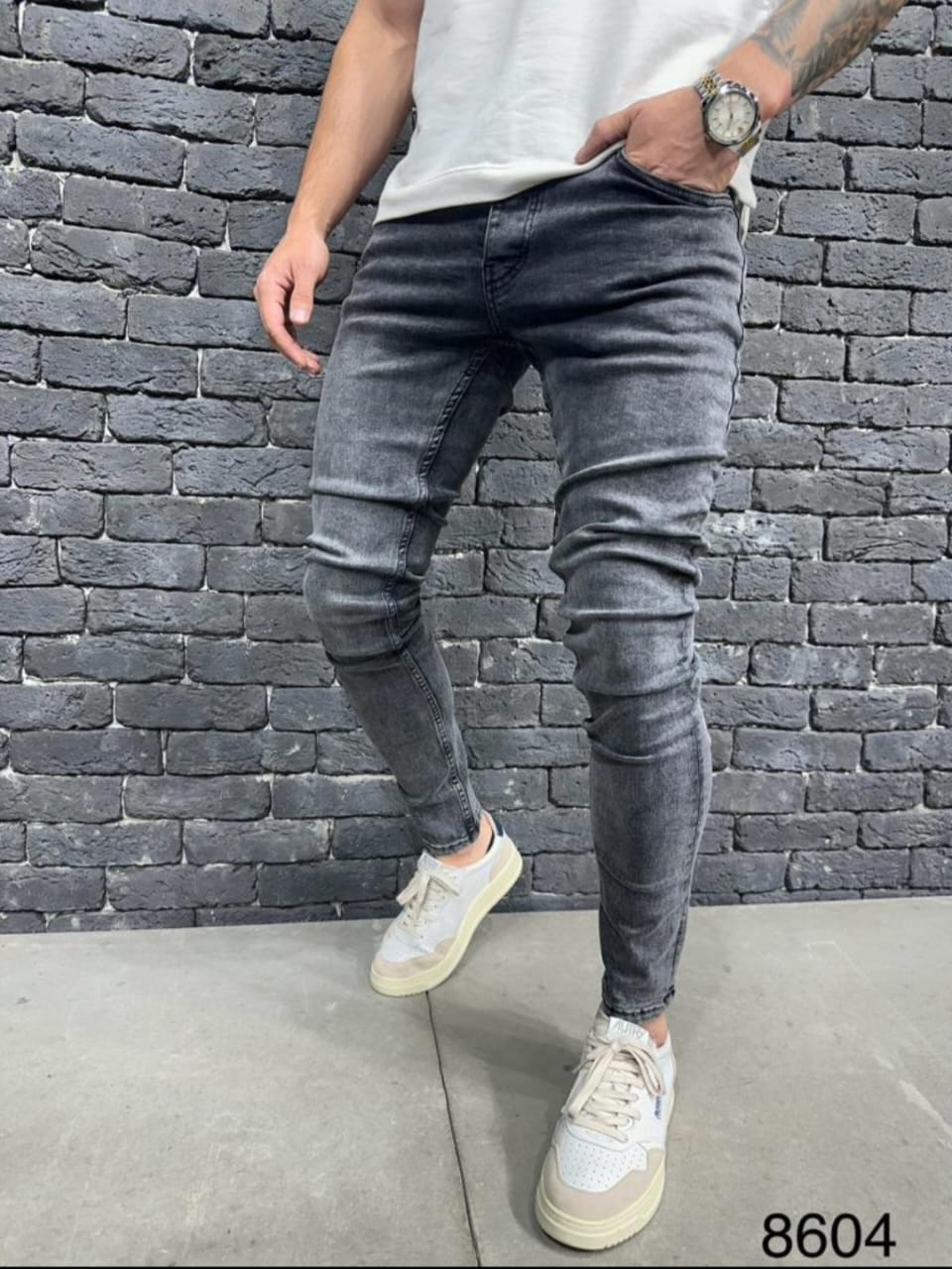 JEANS GREY SLIM B8604