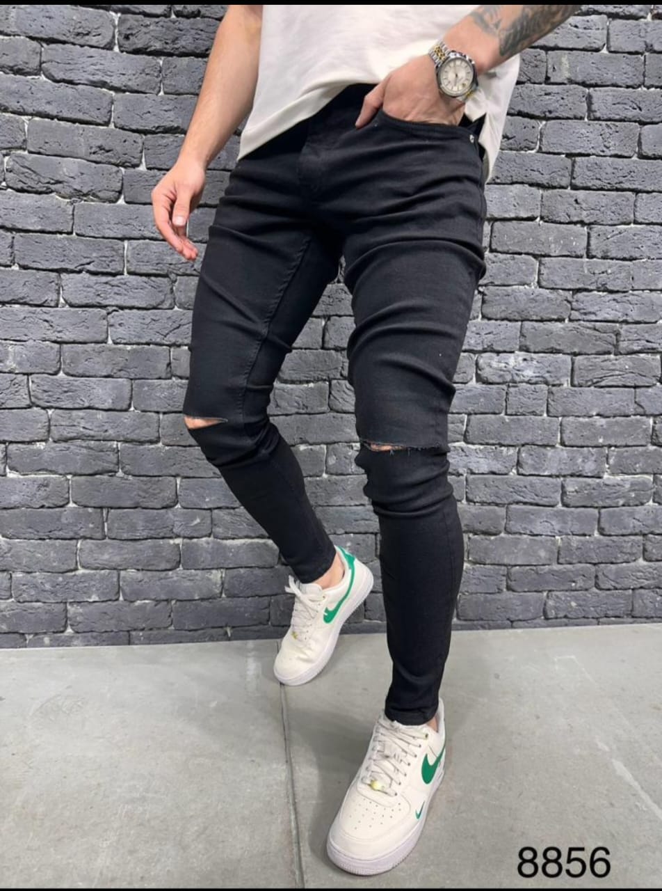 JEANS BLACK SLIM B8856