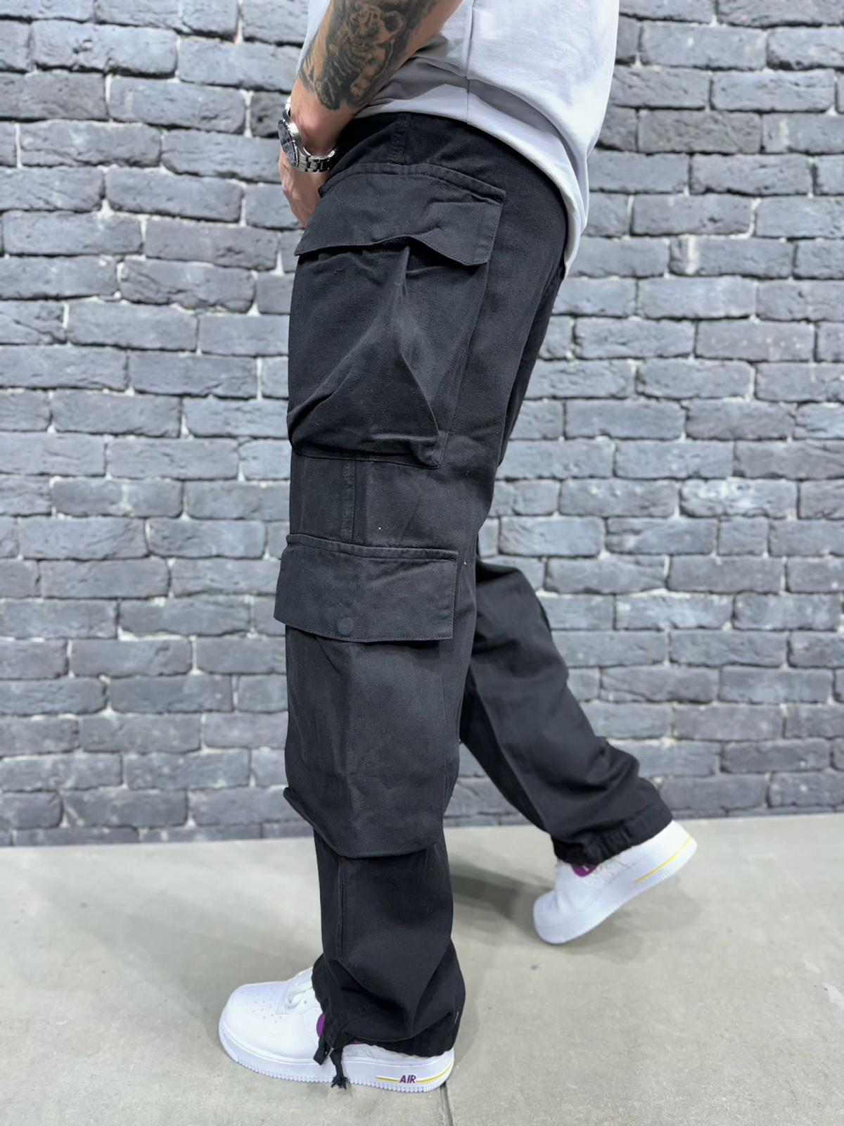 JEANS BAGGY CARGO BLACK ES3087