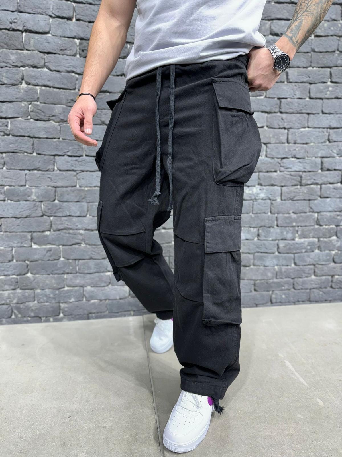 JEANS BAGGY CARGO BLACK ES3087 - ZG PREMIUM