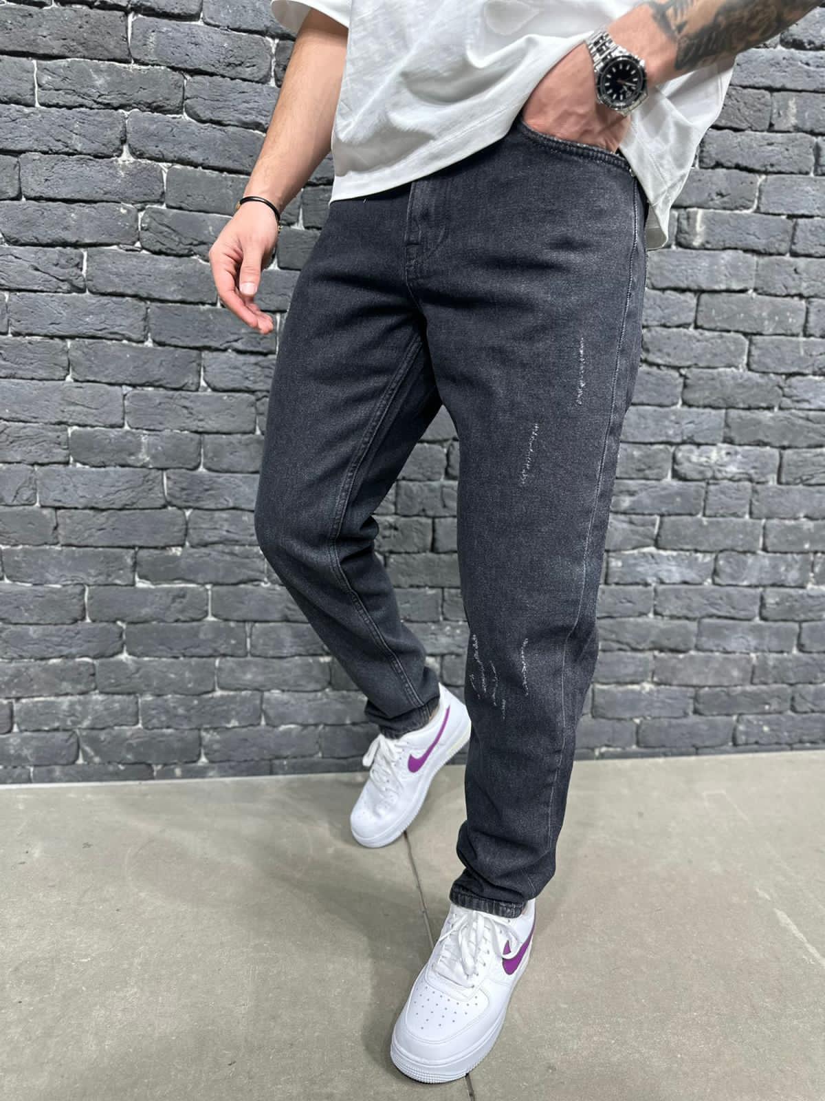 JEANS BAGGY BLACK B9062