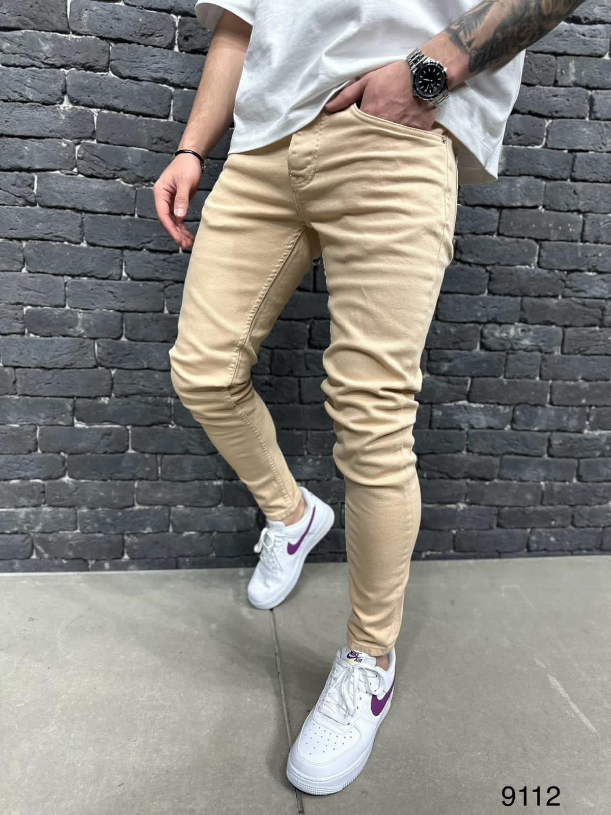 JEANS SLIM BEIGE B9112 - ZG PREMIUM