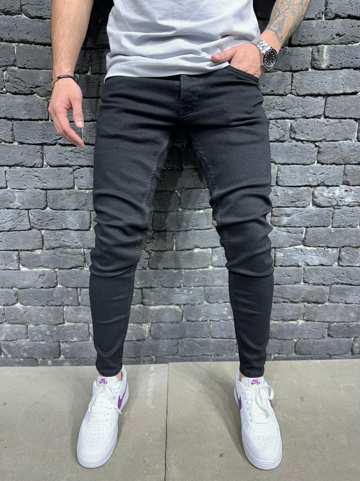 JEANS SLIM BLACK B9109