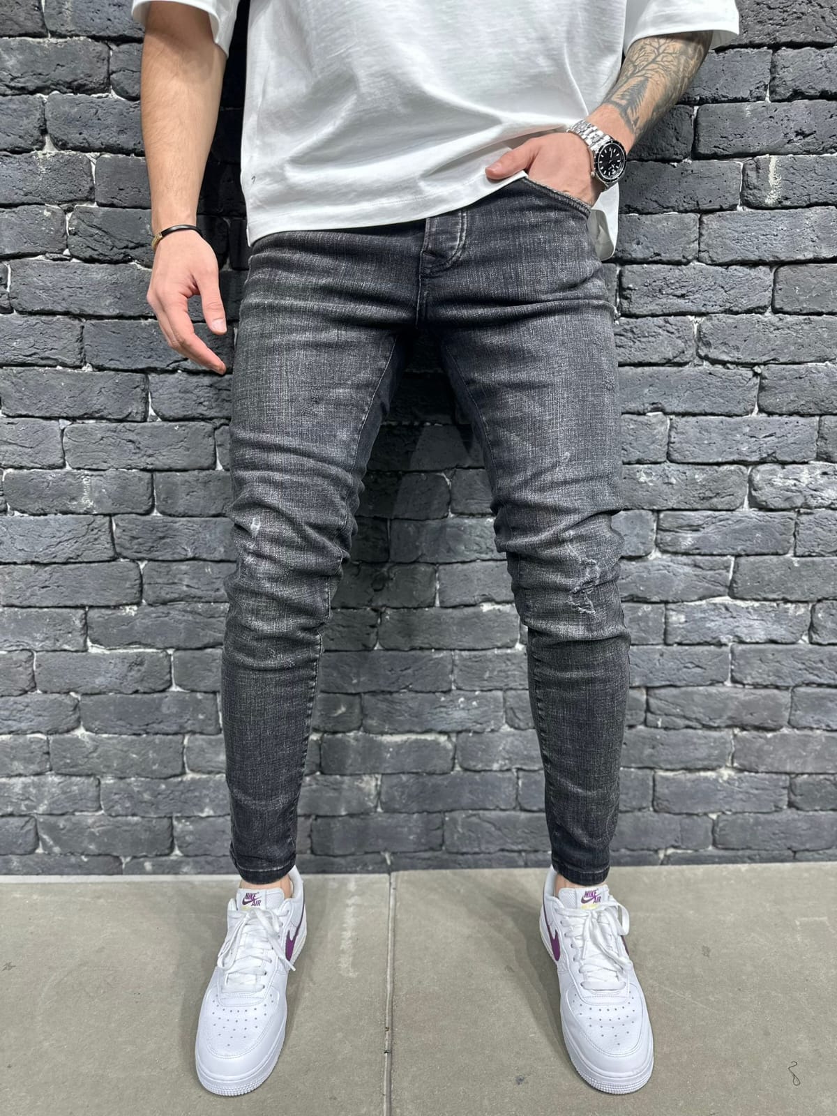 JEANS SLIM BLACK B9056