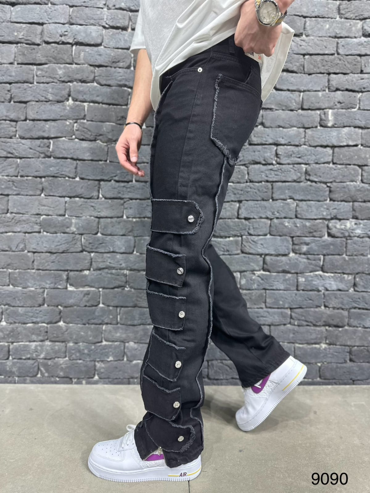 JEANS BAGGY BLACK B9090