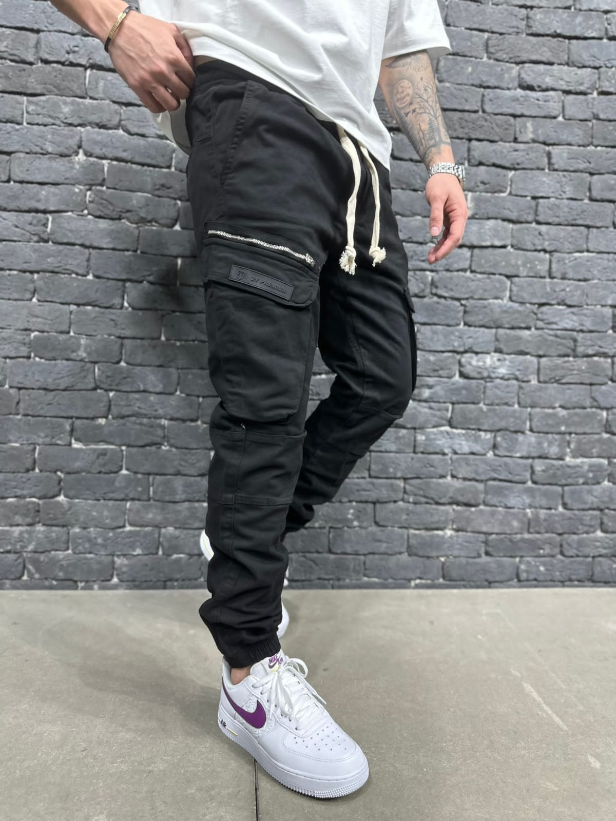 JEANS CARGO BLACK ES 3088 - ZG PREMIUM