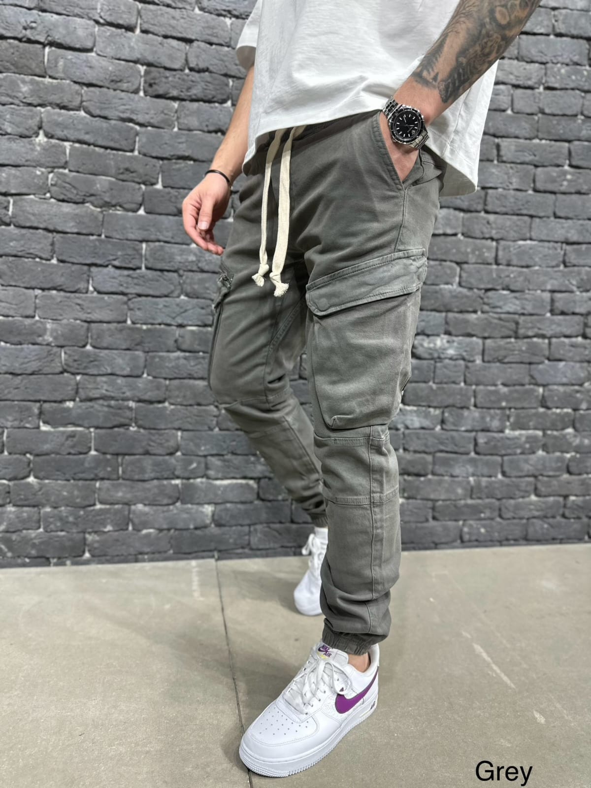 JEANS CARGO GREY ES 3088 - ZG PREMIUM