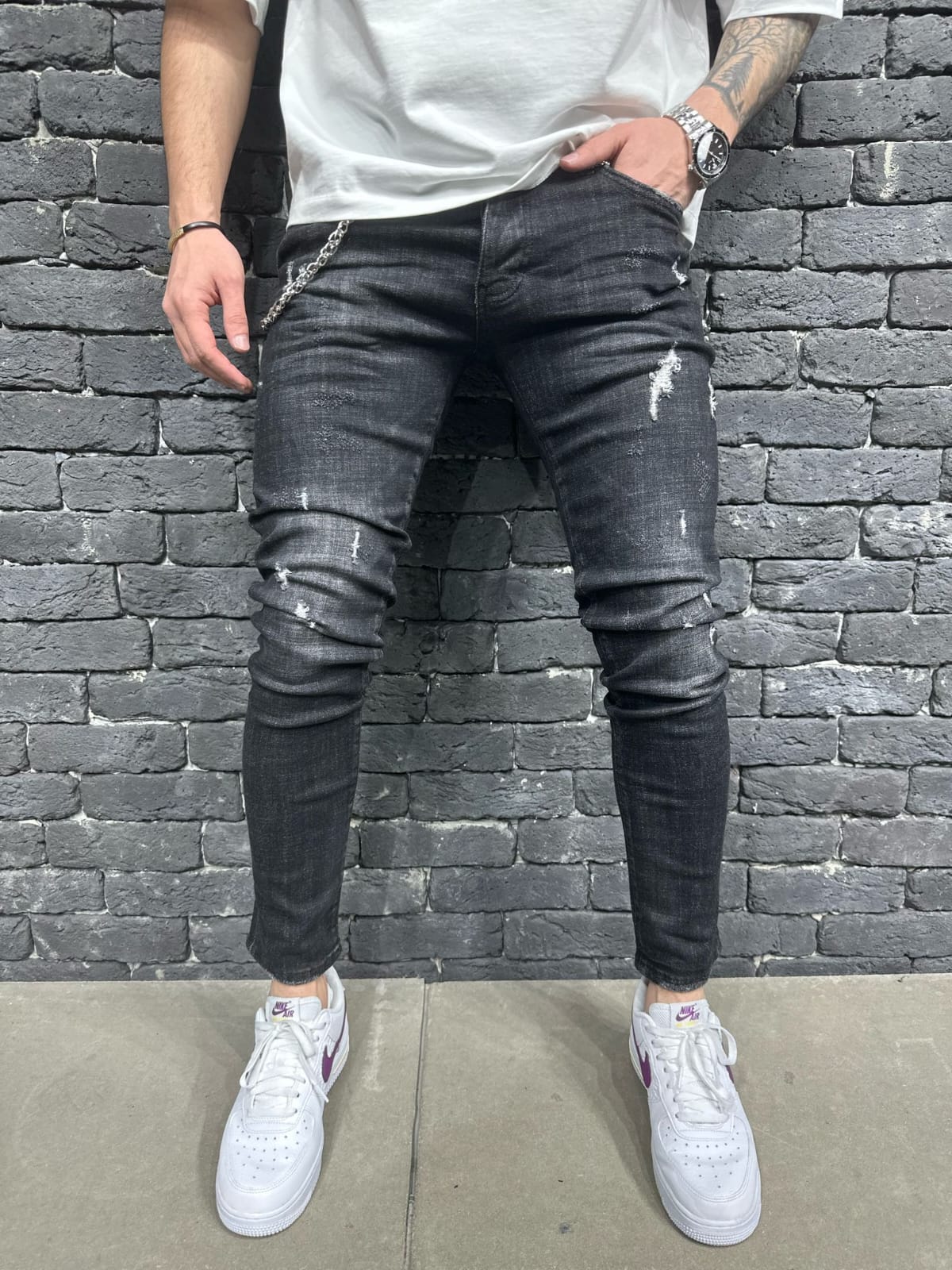 JEANS SLIM BLACK MRC 7009