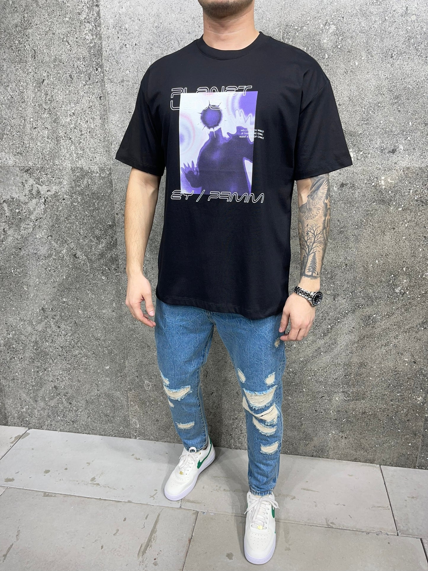T-SHIRT OVERSIZE BLACK AJ6287