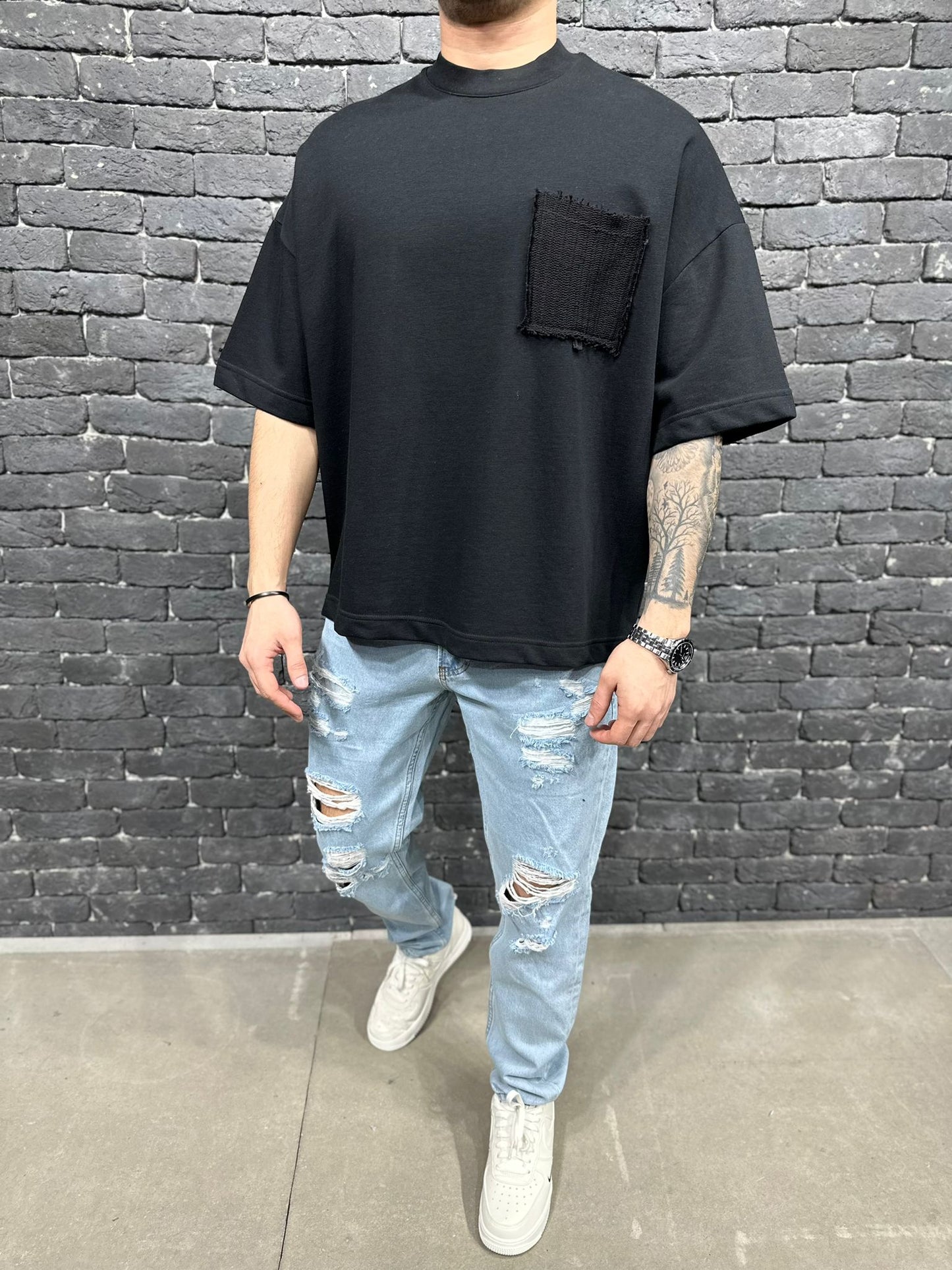 T-SHIRT OVERSIZE BLACK 6368