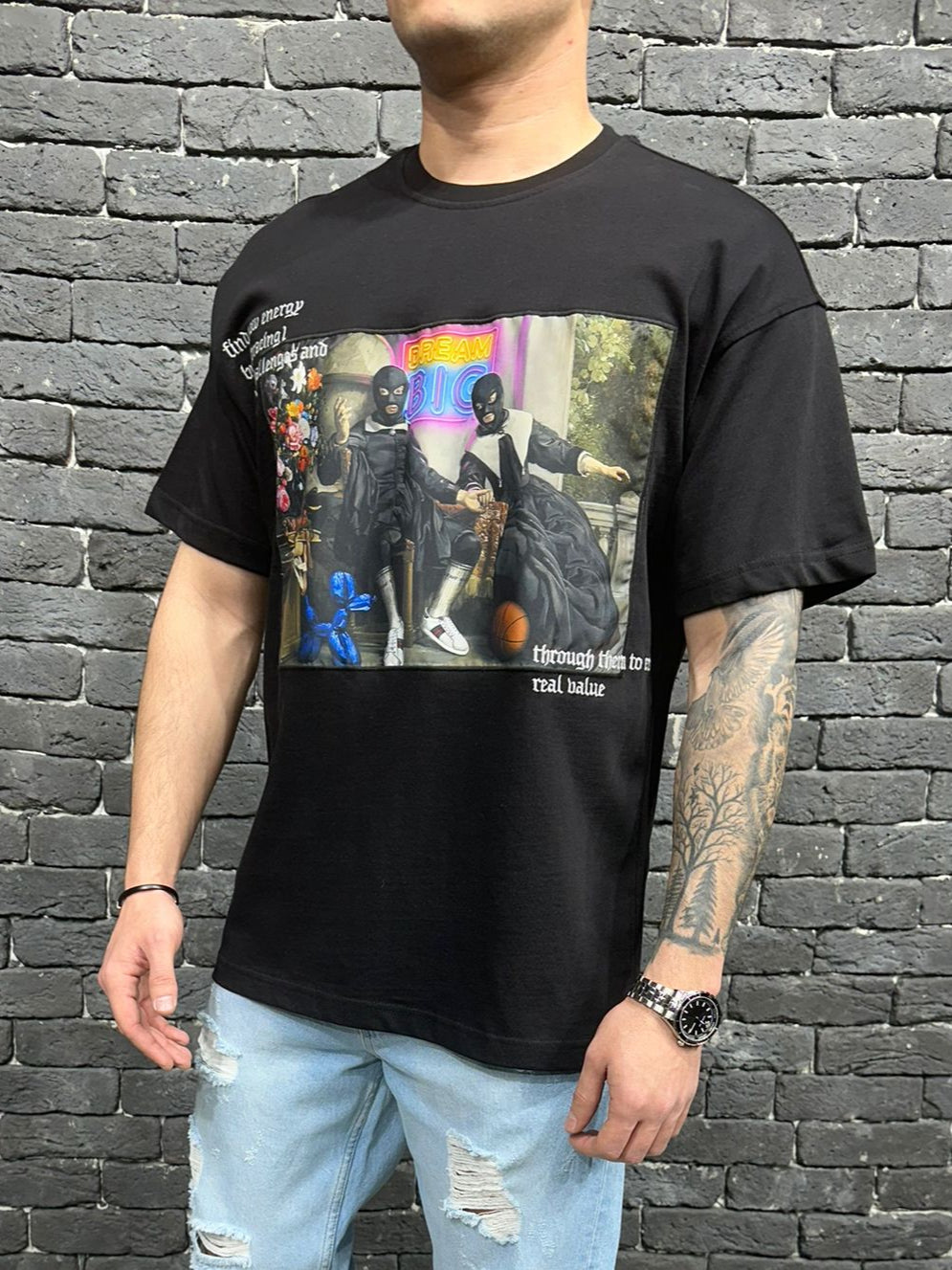 T-SHIRT OVERSIZE BLACK BRS021