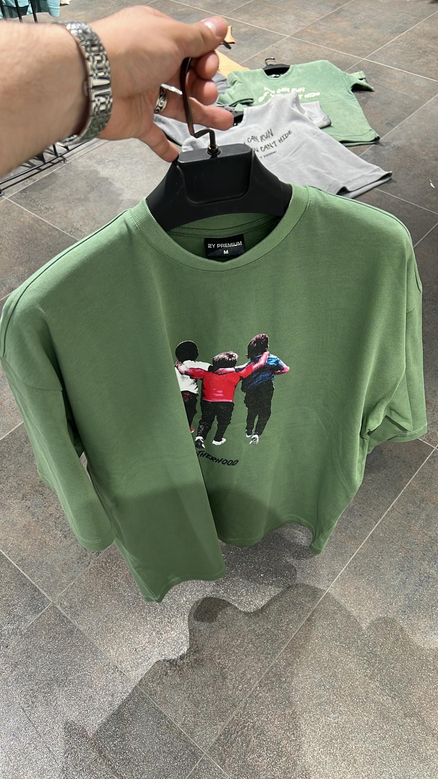 T-SHIRT OVERSIZE HEDGE GREEN AJ6415